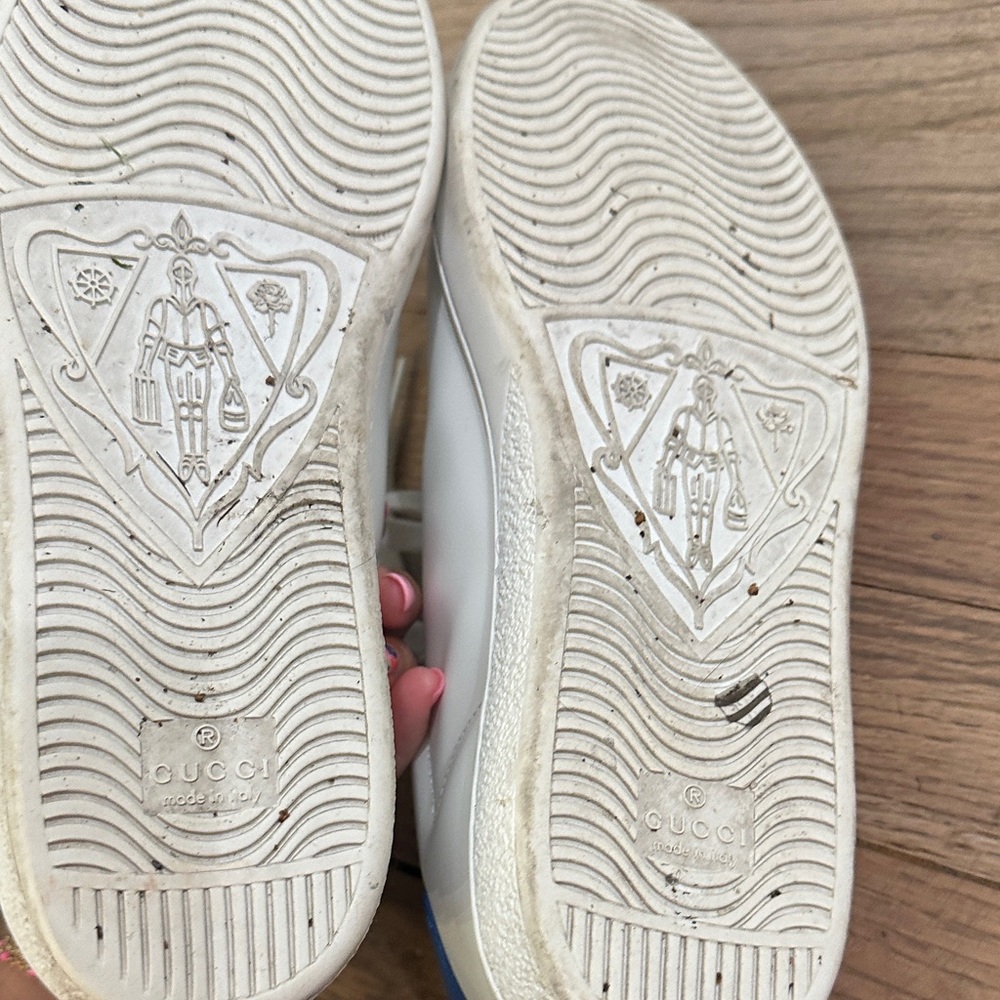 Gucci White and Blue Sneakers with Tennis Motif 8.5 women’s - Picture 6 of 6
